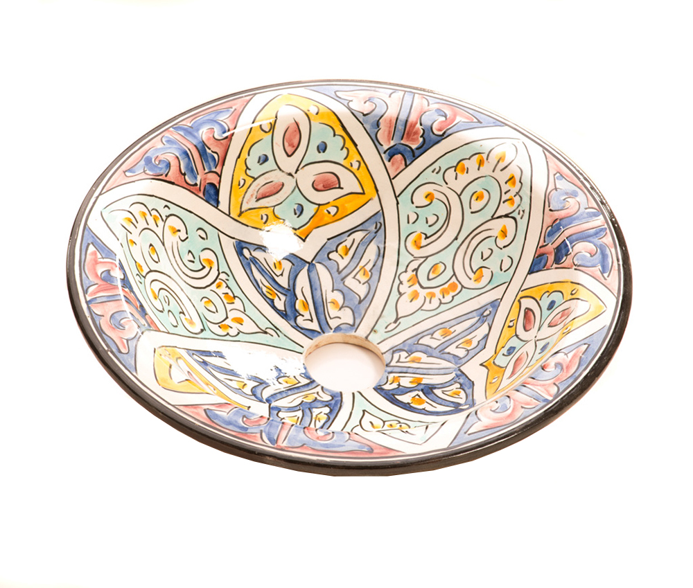 Marockanskt handfat, Mönstrat keramik - H9